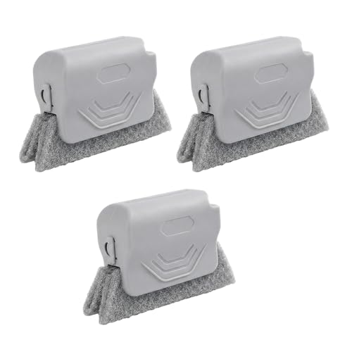 Window Track Cleaner, Handheld Cleaning Brush Set, for Window Tracks, Tile Grout Lines, Shutter Slats (Gray 3pcs) - color: Gray 3pcs