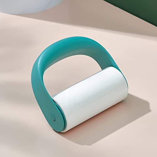 Refillable Sticky Lint Roller for Clothes Furniture and Pet Hair Removal with Replaceable Adhesive Paper Roll - color: Green
