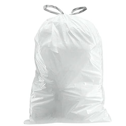 Plasticplace Custom Fit Trash Bags Compatible w Simplehuman Code H Drawstring Bags 8-9 Gallon Tear-Resistant Liner 200 Count Heavy-Duty Waste Disposal - color: White, size: 200 Count (Pack of 1)
