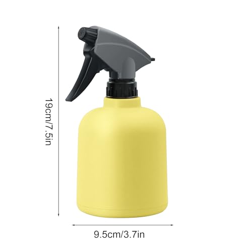 600ml Adjustable Leakproof Misting Water Sprayer - Empty Spray Bottles | Gardening, Cleaning Indoor Outdoor Home Yard Backyard Lawn Plant Care Tool - color: Yellow