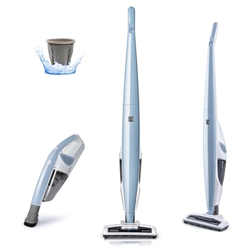 Kenmore DS1020 16V Cordless Stick Vacuum Lightweight 2-in-1 Handheld, LED Headlight with 2-Speed Power Control for Hardwood Floor, Carpet & Pet Hair, Gray-Blue - style: Gray-Blue