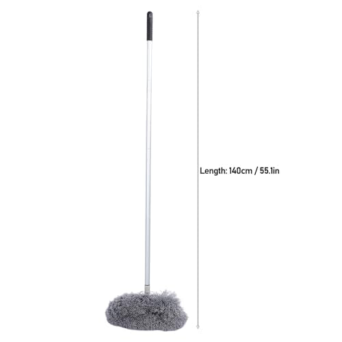 Extendable Long Handle, Ceiling Fan Blade Cleaning Tool Reusable Washable Microfiber Mop Microfibre Duster for high Ceilings, Cobweb Telescopic Extension Pole kit, Duster