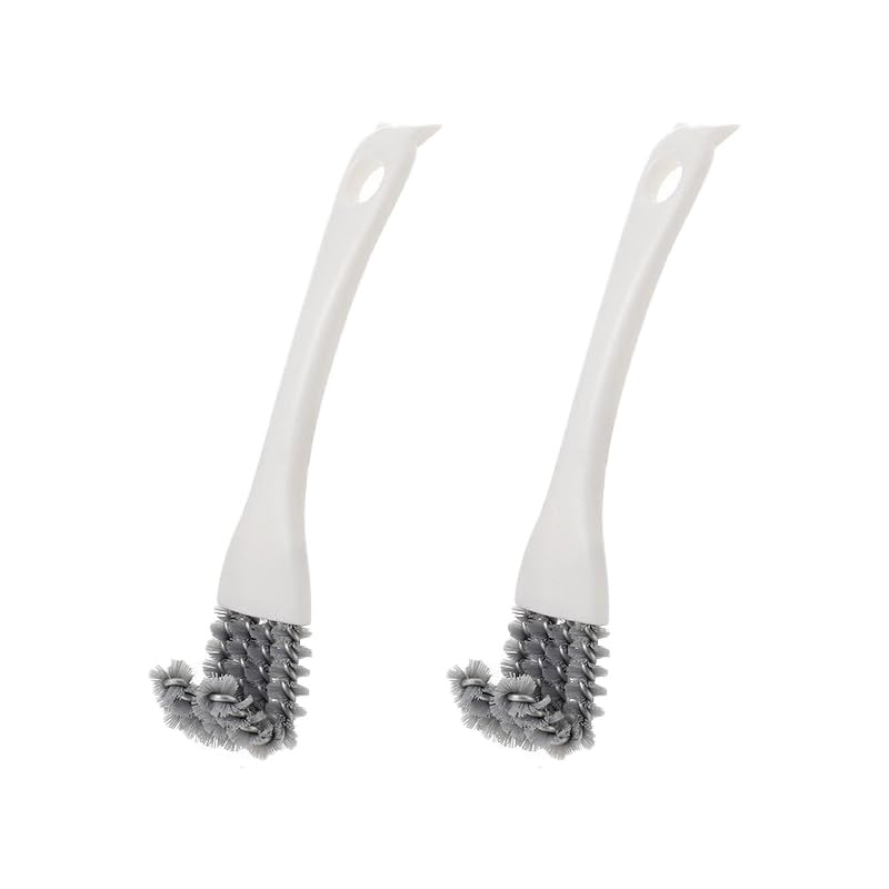 2 Pack Grill Cleaning Brush for BBQ Grill Grates, Kitchen Gap Cleaning Brush with Scraper, Detail Cleaning Tool for Stove Top, Sink, Oven Rack, Drain and Hard-to-Reach Areas