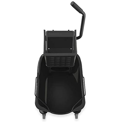 Dryser Commercial Side Press Wringer Combo Mop Bucket, 33 Quart, Black - color: Black