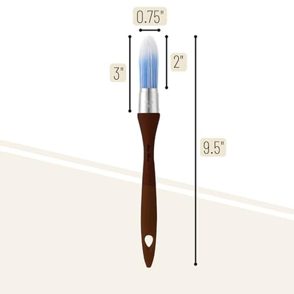Bates- Trim Brush, 0.75 Inch, Edge Painting Tool, Trim Paint Brushes, Trimmer Edger, Trim Brush - color: Soft Mauve, size: 0.75 inch, 1 Pack
