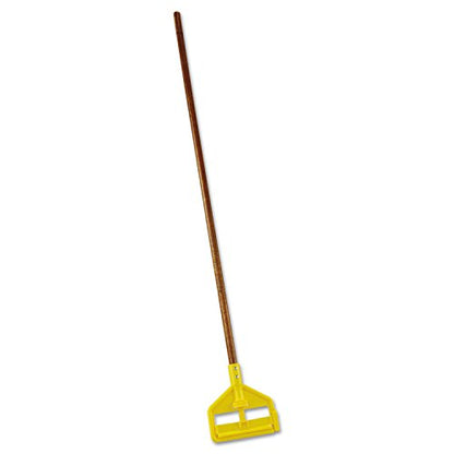 Rubbermaid Commercial Products Invader 54" Wood Wet Mop Handle, Natural, for Professional/Industrial Floor Cleaning, Compatible with 1" Headband Mops for House/Offices/Commercial Environments