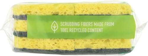 Scotch-Brite Heavy Duty Scrub Sponge, 6 Kitchen Sponges for Tough Messes - Lasts 3X Longer*, Perfect for Cast Iron Skillets & Outdoor Grills, Flexible & Durable Construction (Pack of 6) - size: 6 Scrub Sponges (Pack of 6)