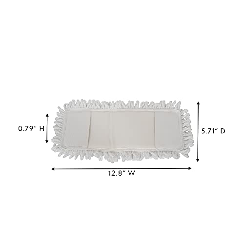 Harper Live.Love.Clean. Washable 2-in-1 Wet/Dry Bamboo Dust Mop Pad with Wraparound Attachment for Cleaning Dust, Pet Hair & Fine Dry Dirt - style: Bamboo Wraparound Mop Pad