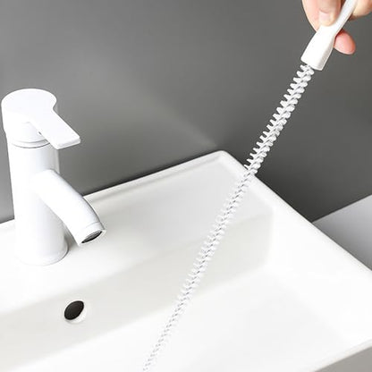 Household Sewer Hair Catcher Sewer Drain Cleaner Brush Bendable Sink Overflow Drain Brush Flexible Pipe Cleaner Gifts Drain Cleaning Brush for Household Use