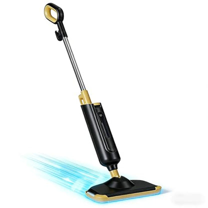 Simple Deluxe Steam Mop for Floor Cleaning, Lightweight Floor Steamer Cleaner Mop - Ideal for Hardwood/Tile/Laminate Floors Carpet, 2 Washable Pad, Black and Yellow