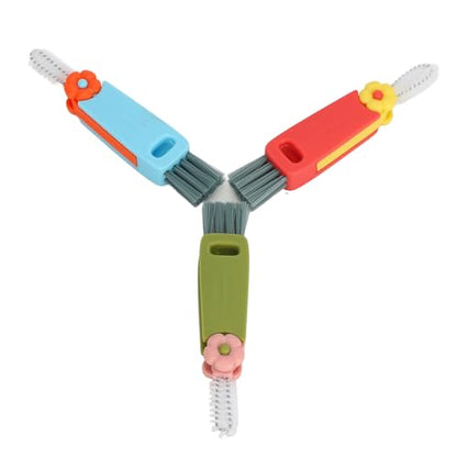 3PCS Blue Bottle Gap Cleaning Brush Set Multifunctional Cup Lid Crevice Cleaner for Bottles and Household Use