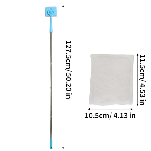 Lightweight Home Cleaning Brush Extra-Long Telescopic Adjustable Rod for Flooring Carpet Clean Household Cleaning Mop (1 Mop with 2 Sponge) - color: 1 Mop With 2 Sponge
