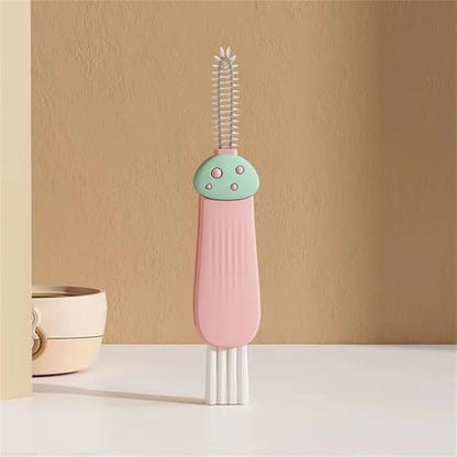 Creative Bendable Bottle Brush Cup Lid Multipurpose Scrubber for Narrow Spaces Home Kitchen Tool