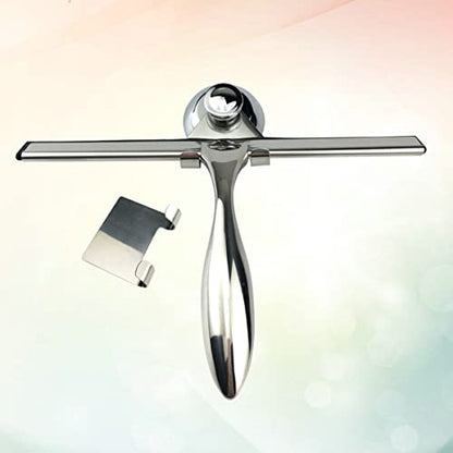 3pcs Shower Squeegee Stainless Steel Suction Cup Holder for Glass Tile Mirror Cleaning