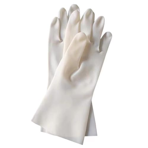 13 inch Nitrile Rubber Dishwashing Gloves 2 Pairs Waterproof, Reusable, Suitable Home Cleaning, Bathroom, Kitchen