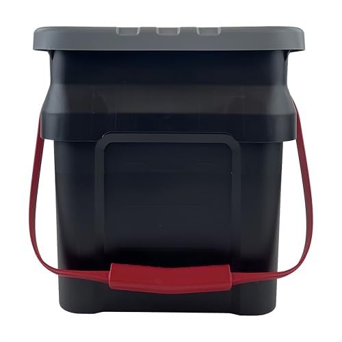 5 Gallon Heavy Duty Plastic Material Bucket Tote, Black, Adult