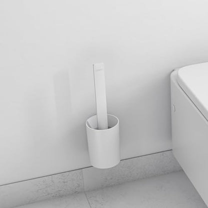 hansgrohe WallStoris Modern Toilet Brush Holder in Matte White, 27927700 - color: Matte White