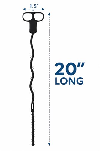 (2) Drain Snake Hair Clog Remover Tool 20 Inch Flexible Plastic Sink Shower Tub Pipe Cleaner Reusable Manual