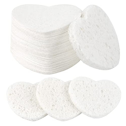 50-Count Facial Sponges Compressed, 100% Natural Cellulose Face Sponge Professional Cosmetic Spa Sponges for Face Cleansing, Exfoliating Mask, Makeup Removal for Travel and Home, White - color: 50- Pack White