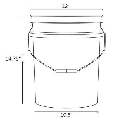 House Naturals 5 Gallon Food Grade Plastic Bucket with Air Tight Screw on Lid Made in USA Container (Yellow Bucket with Green Lid) - color: Yellow Bucket With Green Lid