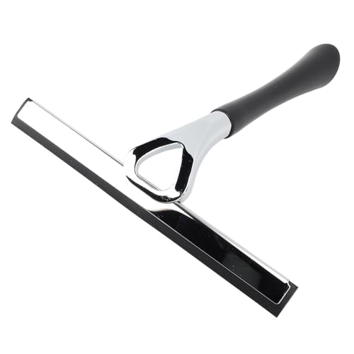 All Purpose Shower Squeegee, Stainless Steel Glass Squeegee Wiper for Shower Doors, Tile Shower Walls, Bathroom, Window, Glass, Car Mirrors and Kitchen 8.86 x 9.45in