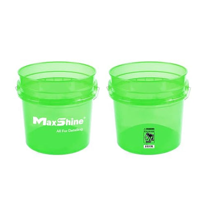 Maxshine 3.5 Gallon Universal Detailing Bucket – Green Car Wash Bucket for Scratch-Free Washing, Garage Storage & Detailing Tools – Holds Soap, Foam Cannon, Microfiber Towels, Brushes & Supplies - color: 3.5g Bucket (Green)