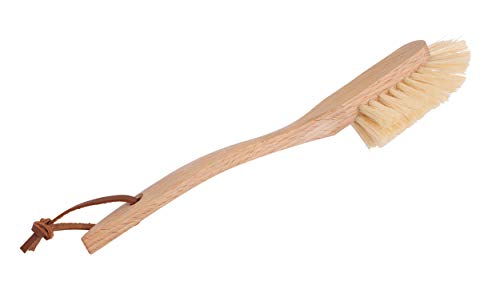 Redecker Dish Brush Set, Tampico Fiber, Curved Handle, 2 Pack – Wrap-Around Design for Everyday Cleaning, Made in Germany - size: Set of 2, 10-3/8-Inches