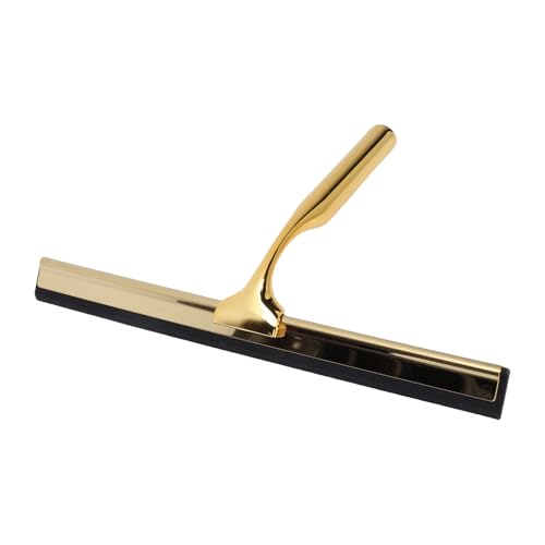 Stainless Steel Squeegee, All Purpose Shower Window Squeegee with Comfortable Non Slip Grip, for Glass Doors Tiles Windows Mirrors Home Commercial Automotive (Gold) - size: Gold