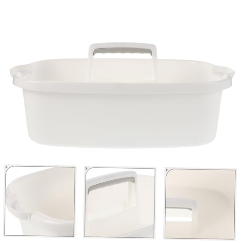 Plastic Cleaning Supplies Organizer Basket with Handle for Bathroom and Hotel Use Durable Storage Tote for Housekeeping Essentials Versatile Heavy-duty Storage