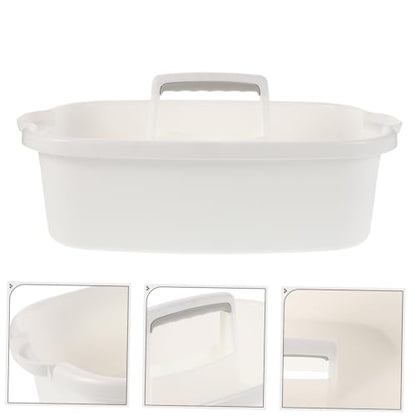 Plastic Cleaning Supplies Organizer Basket with Handle for Bathroom and Hotel Use Durable Storage Tote for Housekeeping Essentials Versatile Heavy-duty Storage