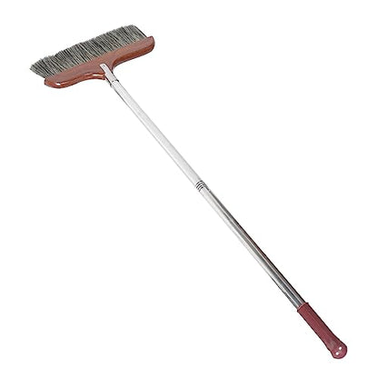 Healifty Soft Bristle Broom with Detachable Long Stainless Steel Handle Lightweight Telescoping Floor Sweeper for Indoor Cleaning Easy Use for Home Office Rv and Outdoor Activities Static