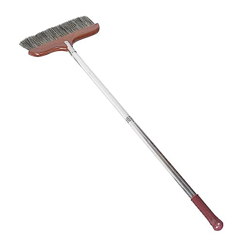 Healifty Soft Bristle Broom with Detachable Long Stainless Steel Handle Lightweight Telescoping Floor Sweeper for Indoor Cleaning Easy Use for Home Office Rv and Outdoor Activities Static