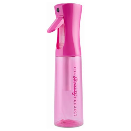 Spray Bottle Mister for Hair - Continuous Mister, Fine Water Mist, Trusted by Professional Salons & Barbers, 10.1oz - Clear Bottle (Neon Petal) - color: Neon Petal