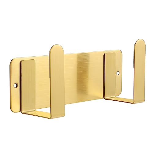 Pot Lid Rack, Wall Mounted 304 Stainless Steel Pan Lid Organizer Holder, Self Adhesive, Kitchen Cooking Utensil Tool(Gold) - color: Gold