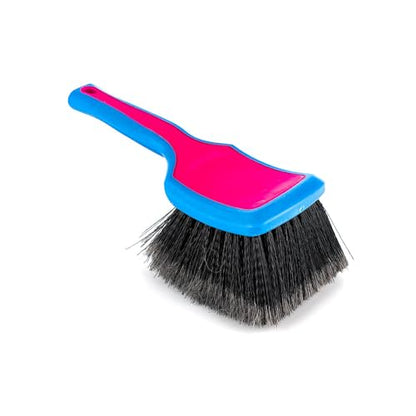 Detail Factory - ProGrip Wheel Face Brush - Ergonomic ProGrip Handle - Premium Wheel Cleaner Brush - Soft Flagged-Tip Bristles - Octane Underglow