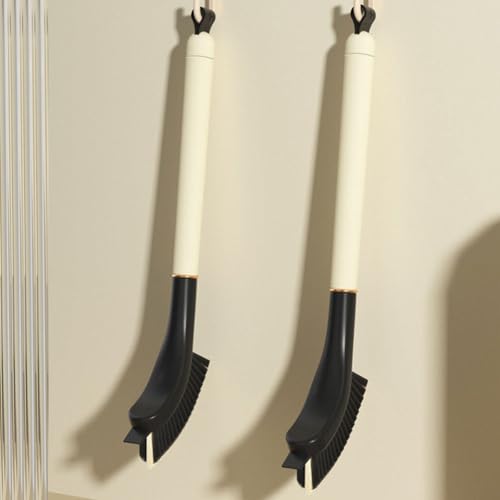 Kichvoe 2 Pack Crevice Cleaning Brush with Long Handle for Window Groove and Track Cleaning Multi-Function Scrub Brush for Kitchen Bathroom Sink and Stovetop