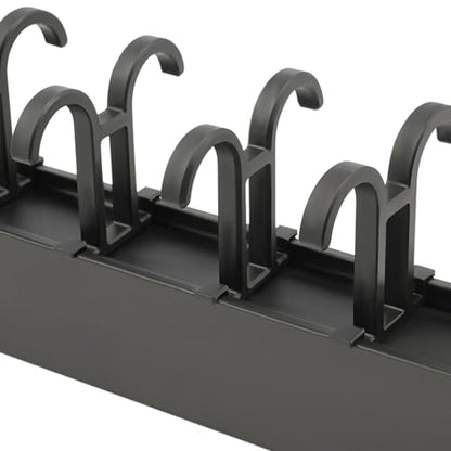 Aluminum Alloy Pull Out Broom Holder, 66lbs Load-Bearing broom storage, 20-Hook Multifunctional Slide Organizer, Cabinet Wall Mounted for Kitchen, Garage, Closet