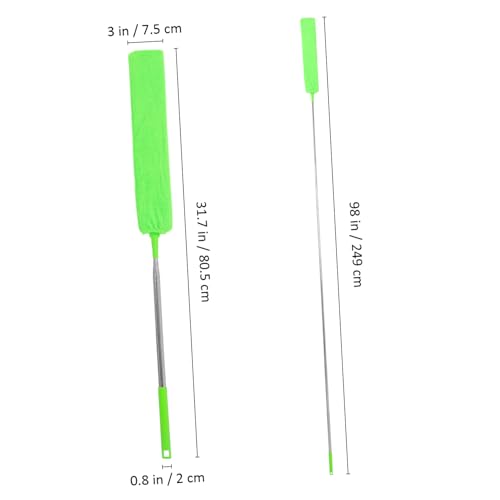 Retractable Gap Cleaning Brush with Washable Cloth Flexible Under Appliance Duster for Reach Areas Multi-Purpose Tool for Dust Removal Narrow Spaces - size: 43.00X7.50X0.20CM