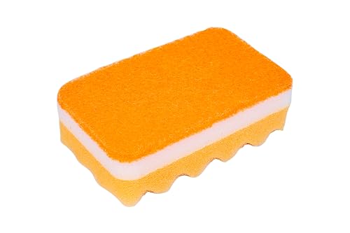Fabuloso Scratch-Free Kitchen Dish Sponges, Rainbow Cellulose Scrubber Sponge with Scouring Pad for Dishes, Pots, Pans, Counters and Sinks, Tough on Messes, 4.25 x 2.75 x 1.25 in, 12 Count - color: Rainbow, size: 12 Count (Pack of 1)