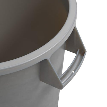 Winco Heavy-Duty Round Waste Container/Trash Can, 10 Gallon, Gray - color: Gray, size: 10 Gallon