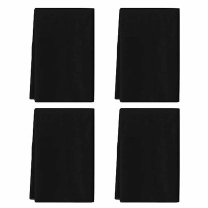 Black Kitchen Towel Set of 4, Absorbent Microfiber Hand Towels for Kitchen Bathroom Bar Decorative Solid Ultra Soft Resuable Cleaning Cloths Washable Fast Drying - size: 4PCS-18" x 28"