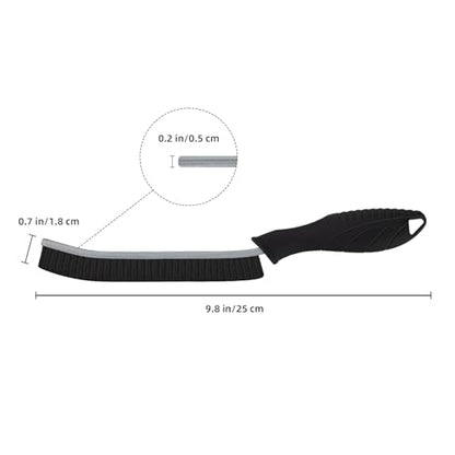 FOOGWEE Hard Bristle Crevice Cleaning Brush - Cleaning Supplies - Grout Cleaning Brushes for Household Use - Crevice Cleaning Tool for Bathroom, Home and Kitchen (5, Black) - color: Black