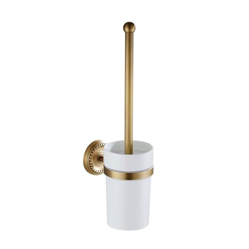 Antique Bronze Toilet Brush Holder Set Wall Mounted - color: Toilet Brushed Holder Set
