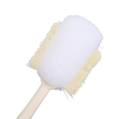 RiToEasysports Bottle Brush 5 in 1 Water Bottle Cleaner Brush with PP ABS Nylon Silicone and 304 Stainless Steel, Crevice Sponge U Shape Straw Brushes with Stand Base for Cups Lids (White) - color: White
