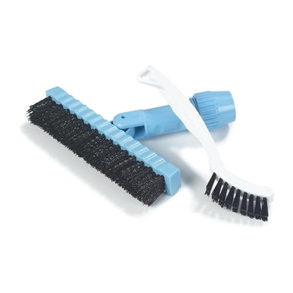 SPARTA Flo-Pac Grout Brush with Nylon Bristles, Scrubber with Handle for Bathroom and Kitchen Tile, 8", White - color: White, size: 8 Inches