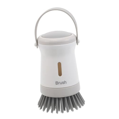 Cabilock Kitchen Scrub Brush with Soap Dispenser Ergonomic Design for Effortless Cleaning of Pots Pans and Sinks Controlled Dispensing for Optimal Soap Release Sturdy and Versatile
