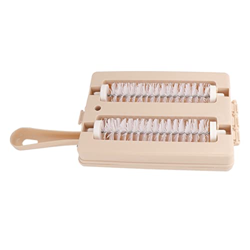 Carpet Debris Brush, Double Roller Handheld Sofa Crumb Sweeper Carpet Cleaner for Bed Clothes Desktop