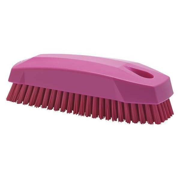 Vikan Pink Stiff Bristle Hand Scrub Brush - 64401