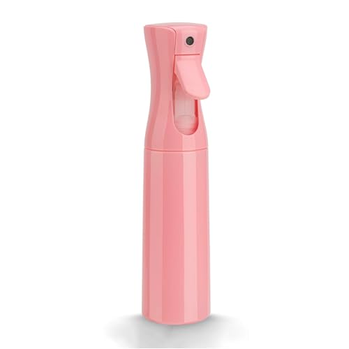 Spray Bottle for Hair (10.15OZ /300ML) Continuous Ultra Fine Mist Sprayer for Hair, Salons, Barber, Plants, Skin Care, 1 Plack Pink - color: Pink, size: 10.1 Ounces