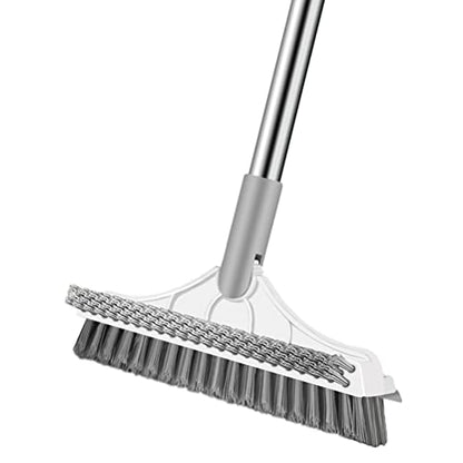 3 in 1 Scrubber with Water Pusher Floor Scrubber Long Handle 120° Rotating Shower Floor Scrubber Household Brush for Patio Tiles Bathroom
